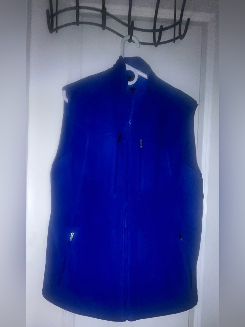 SCOTTeVEST Vest Mens Blue Fireside Fleece Hidden Pockets Travel
